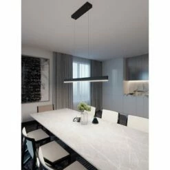 AFX Stealth 46" Wide Black Linear Modern LED Pendant