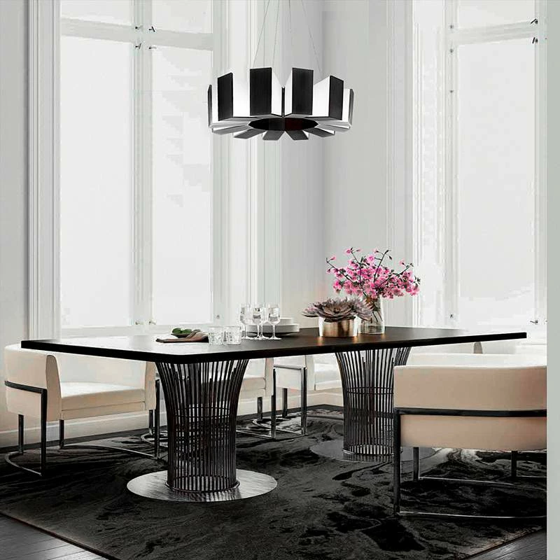 Chronos 34" Wide Twelve Light Modern Chandelier In Black 3 Chronos 34" Wide Twelve Light Modern Chandelier In Black