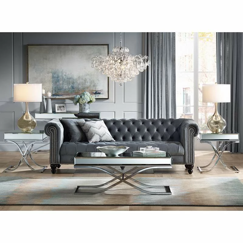 Petunia 28" Wide Chrome Crystal Chandelier 3 Petunia 28" Wide Chrome Crystal Chandelier