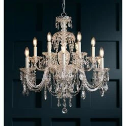 Schonbek Sterling 29" Wide Heritage Crystal 12-Light Chandelier