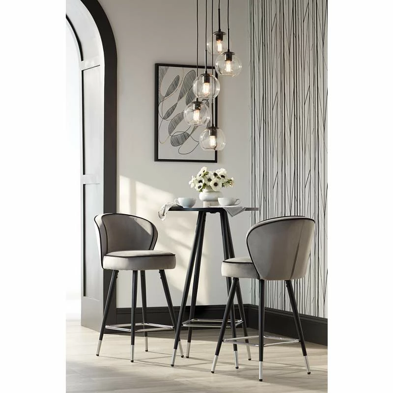 Possini Euro Samantha 19 1/2" Wide Black Multi-Light Pendant 3 Possini Euro Samantha 19 1/2" Wide Black Multi-Light Pendant