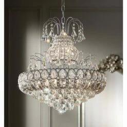 Calylah 21 1/2" Wide Chrome And Crystal Chandelier