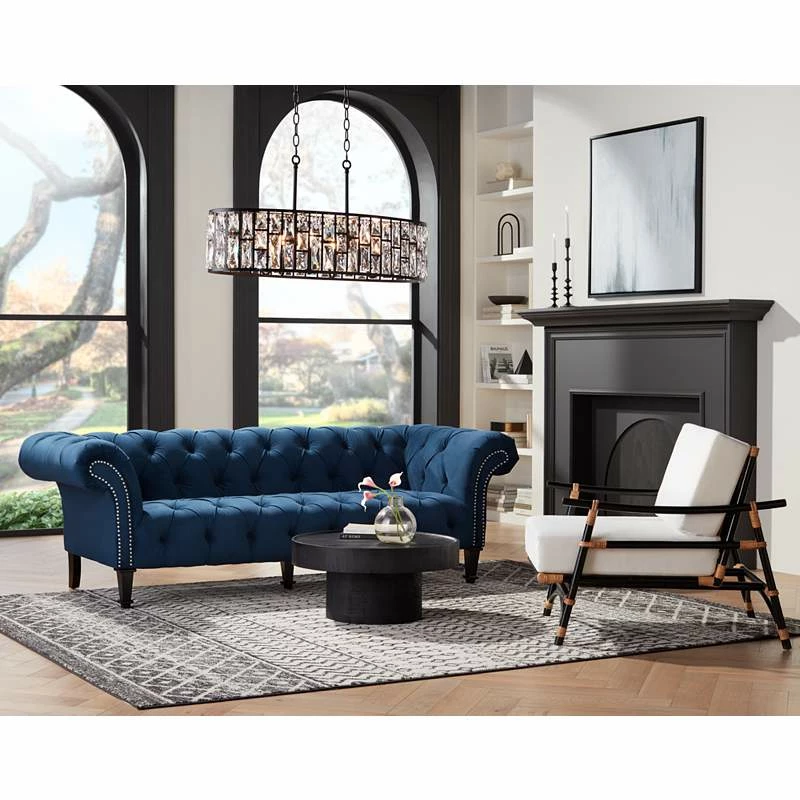 Sofie 31 1/2"W Black Crystal Kitchen Island Light Pendant 3 Sofie 31 1/2"W Black Crystal Kitchen Island Light Pendant