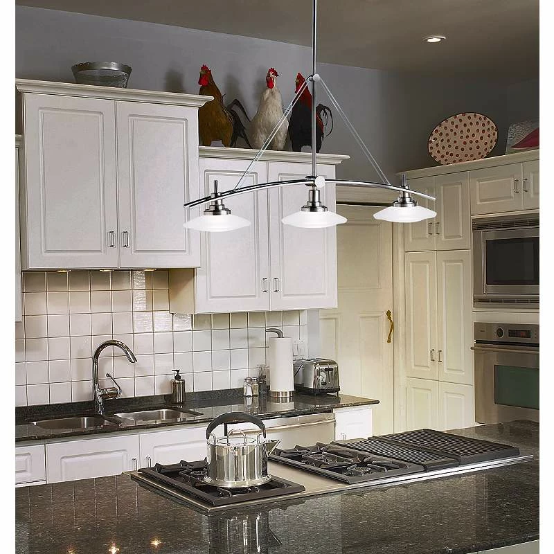 Structures Nickel 37 1/2" Wide 3-Light Island Chandelier 9 Structures Nickel 37 1/2" Wide 3-Light Island Chandelier - Image 7