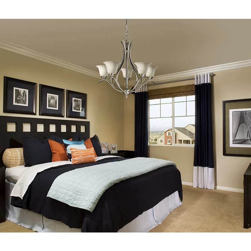 Kichler Dover 24" Wide Brushed Nickel Five Light Uplight Chandelier 3 Kichler Dover 24" Wide Brushed Nickel Five Light Uplight Chandelier