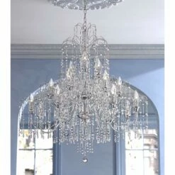 Crystal Rain 37" Wide 18-Light Crystal Chandelier