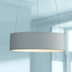 Access Lighting Radiant 15" Wide Gray Modern LED Drum Pendant Light