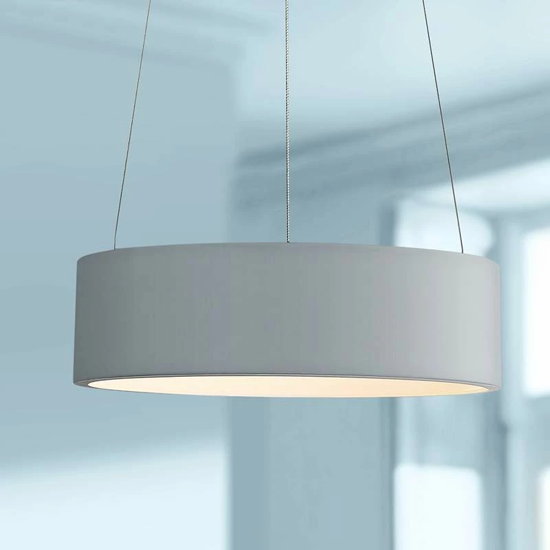 Access Lighting Radiant 15" Wide Gray Modern LED Drum Pendant Light 3 Access Lighting Radiant 15" Wide Gray Modern LED Drum Pendant Light