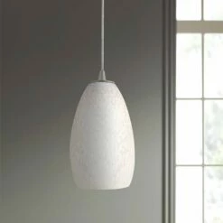 Access Lighting Sydney Brushed Steel - Stone Mini Pendant