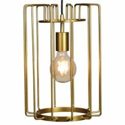 Access Lighting Wired 9" Wide Gold Open Cage LED Mini Pendant -Lighting Sales Shop access lighting wired 9 inch wide gold open cage led mini pendant 47k42views1