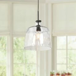 Access Simplicite 11" Wide Black And Glass Dome Mini Pendant Light