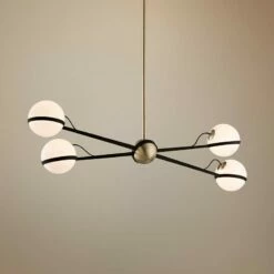Troy Ace 49 1/2" W Bronze And Brushed Brass Pendant Light
