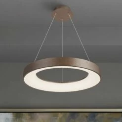 Acryluxe™ Sway 15" Wide Light Bronze LED Pendant Light