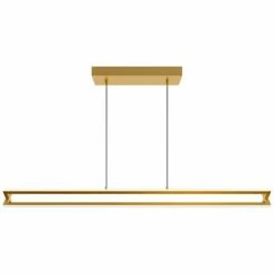 AFX Cass 48" Wide Gold Finish Modern Linear Pendant