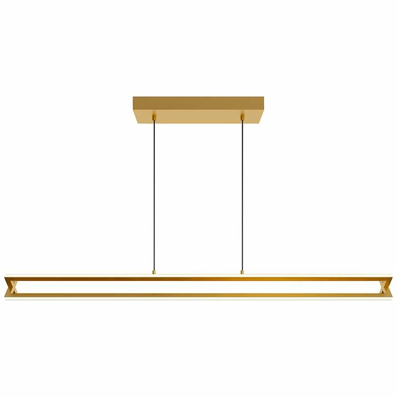 AFX Cass 48" Wide Gold Finish Modern Linear Pendant 3 AFX Cass 48" Wide Gold Finish Modern Linear Pendant