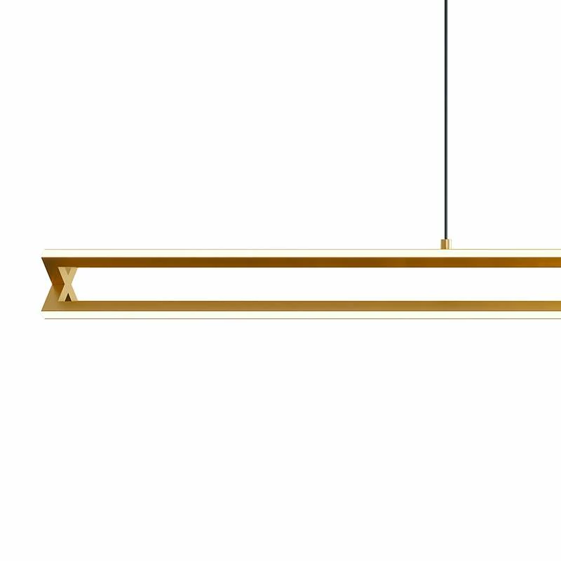AFX Cass 48" Wide Gold Finish Modern Linear Pendant 4 AFX Cass 48" Wide Gold Finish Modern Linear Pendant - Image 2
