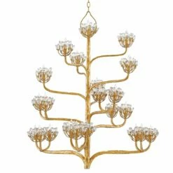 Agavé Americana 42" Wide 22-Light Dark Gold Leaf Chandelier -Lighting Sales Shop agave americana 42 inch wide 22 light dark gold leaf chandelier 518f0
