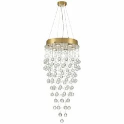 Aida 18" Wide Gold Pouring Crystal Pendant Light -Lighting Sales Shop aida 18 inch wide gold pouring crystal pendant light 757a1