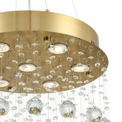 Aida 18" Wide Gold Pouring Crystal Pendant Light -Lighting Sales Shop aida 18 inch wide gold pouring crystal pendant light 757a1views2