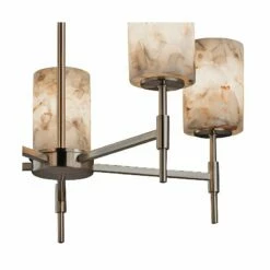 Alabaster Rocks!™ Union 24" Wide Nickel 5-Light Chandelier -Lighting Sales Shop alabaster rocks union 24 inch wide nickel 5 light chandelier 53v49views1