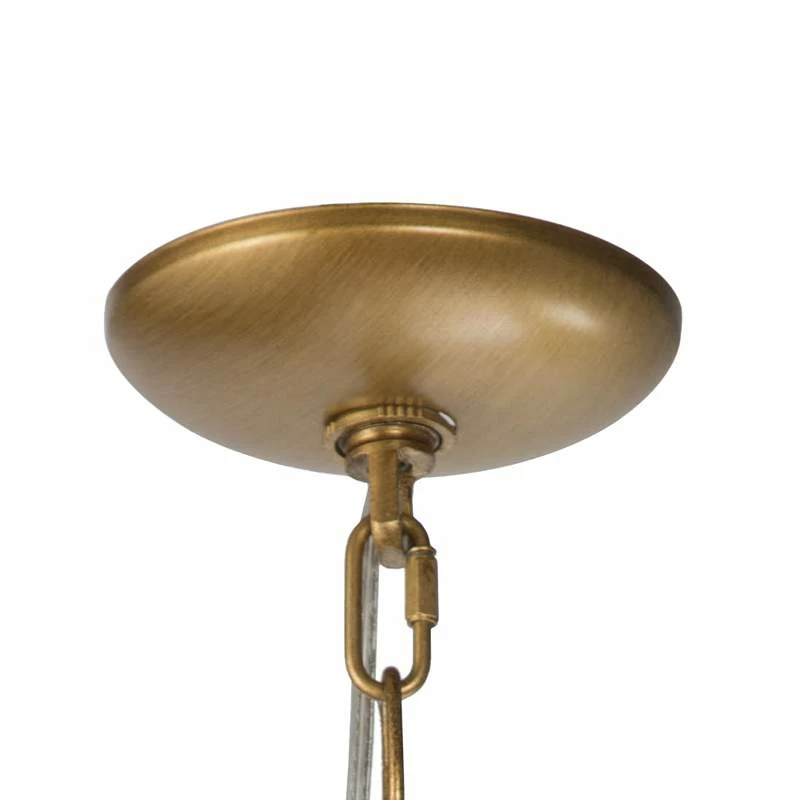 Alexis 23" Wide Antique Brass Metal 6-Light Chandelier 6 Alexis 23" Wide Antique Brass Metal 6-Light Chandelier - Image 5