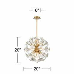 Alice 20" Wide Soft Gold And Crystal 11-Light Orb Pendant -Lighting Sales Shop alice 20 inch wide soft gold and crystal 11 light orb pendant 381m2views5