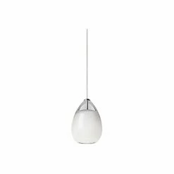 Alina 4" Wide White Glass Freejack Mini Pendant