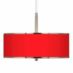 All Red Giclee Glow 16" Wide Pendant Light