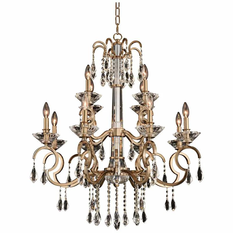 Allegri Valencia 32"W Champagne Gold 12-Light Chandelier 4 Allegri Valencia 32"W Champagne Gold 12-Light Chandelier - Image 2