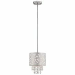 Allendale 8" Wide Polished Nickel And Crystal Mini Pendant 6 Allendale 8" Wide Polished Nickel And Crystal Mini Pendant -Lighting Sales Shop allendale 8 inch wide polished nickel and crystal mini pendant 69m08