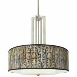 Amara Carey 24" Brushed Nickel 4-Light Chandelier