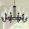 Anchor 42 1/2" Wide Matte Black 16-Light Chandelier -Lighting Sales Shop anchor 42 and one half inch wide matte black 16 light chandelier 862h1cropped