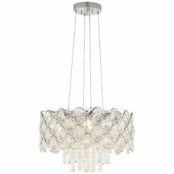 Angotti 9-Light 19" Round Modern Luxe Crystal Chandelier 11 Angotti 9-Light 19" Round Modern Luxe Crystal Chandelier -Lighting Sales Shop angotti 9 light 19 inch round modern luxe crystal chandelier 6g983
