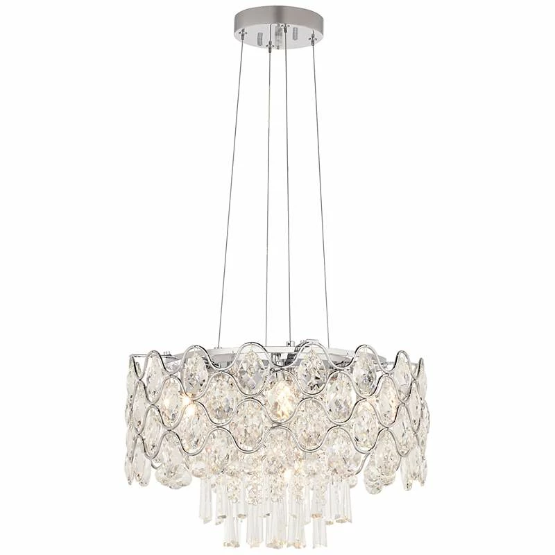 Angotti 9-Light 19" Round Modern Luxe Crystal Chandelier 5 Angotti 9-Light 19" Round Modern Luxe Crystal Chandelier - Image 3