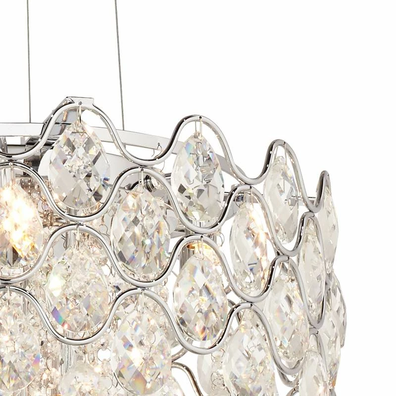 Angotti 9-Light 19" Round Modern Luxe Crystal Chandelier 6 Angotti 9-Light 19" Round Modern Luxe Crystal Chandelier - Image 4