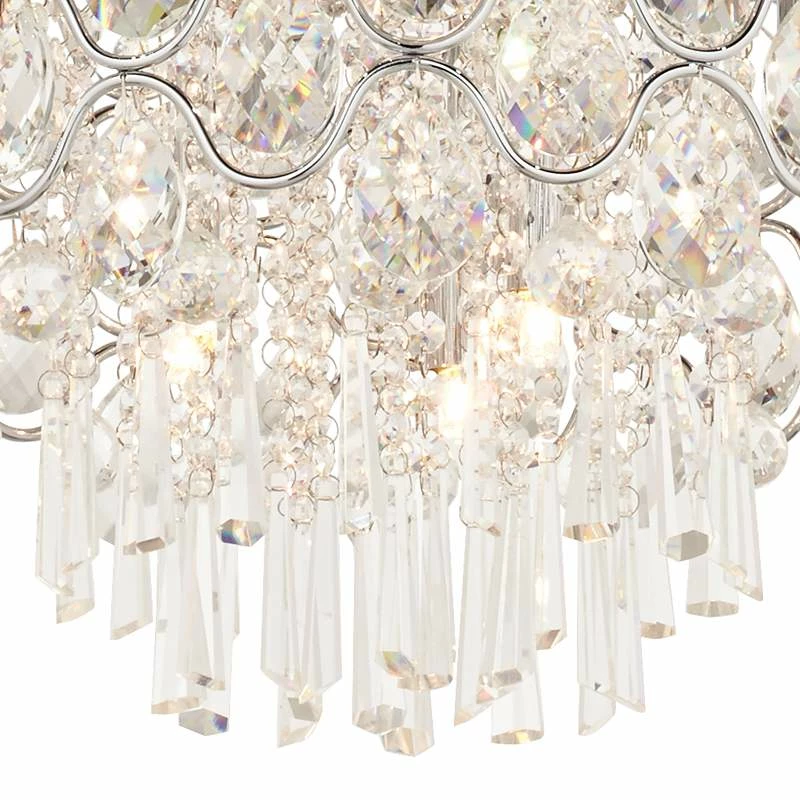 Angotti 9-Light 19" Round Modern Luxe Crystal Chandelier 7 Angotti 9-Light 19" Round Modern Luxe Crystal Chandelier - Image 5