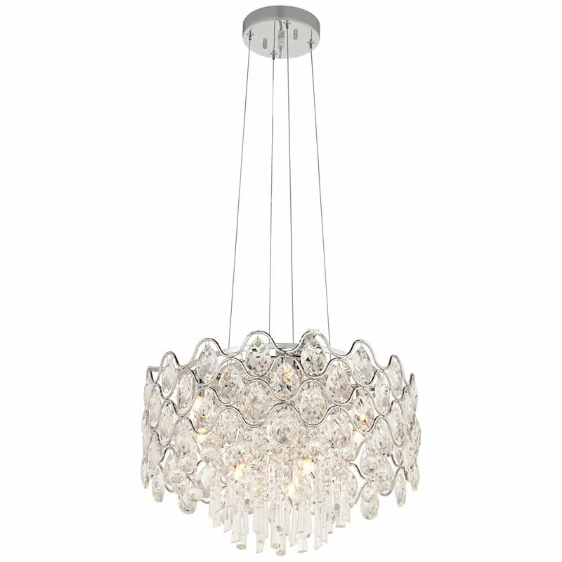 Angotti 9-Light 19" Round Modern Luxe Crystal Chandelier 9 Angotti 9-Light 19" Round Modern Luxe Crystal Chandelier - Image 7