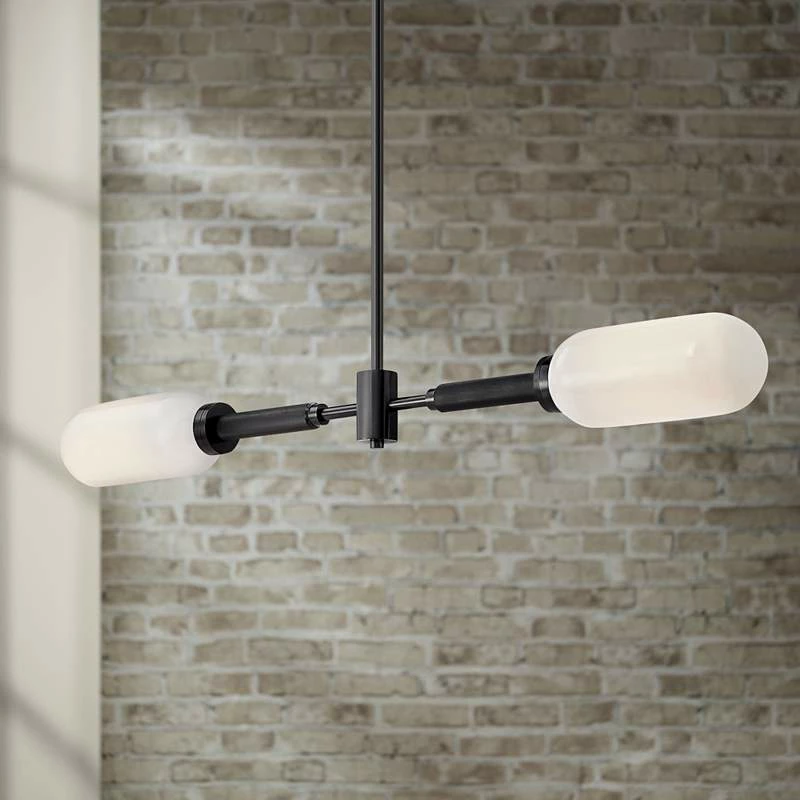 Troy Annex 47 1/2" Wide Anodized Black 2-Light Island Pendant 3 Troy Annex 47 1/2" Wide Anodized Black 2-Light Island Pendant