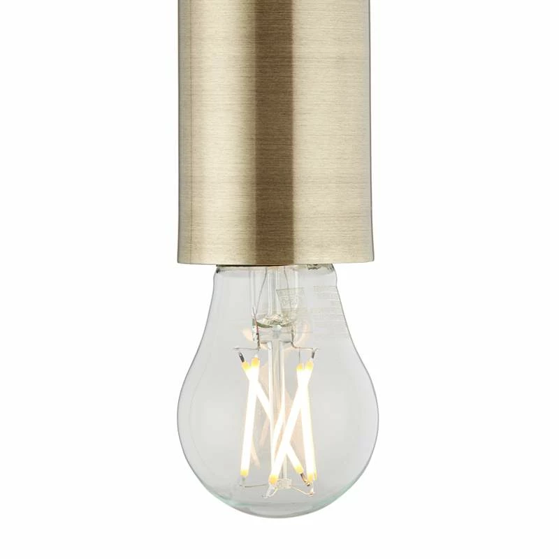 Antique Brass Plug-In Hanging Swag Chandelier With Clear A15 LED Bulb 4 Antique Brass Plug-In Hanging Swag Chandelier With Clear A15 LED Bulb - Image 2