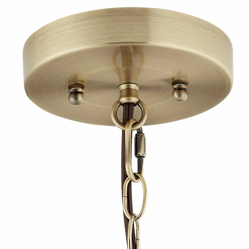 Antique Brass Plug-In Hanging Swag Chandelier With Clear A15 LED Bulb 6 Antique Brass Plug-In Hanging Swag Chandelier With Clear A15 LED Bulb - Image 4