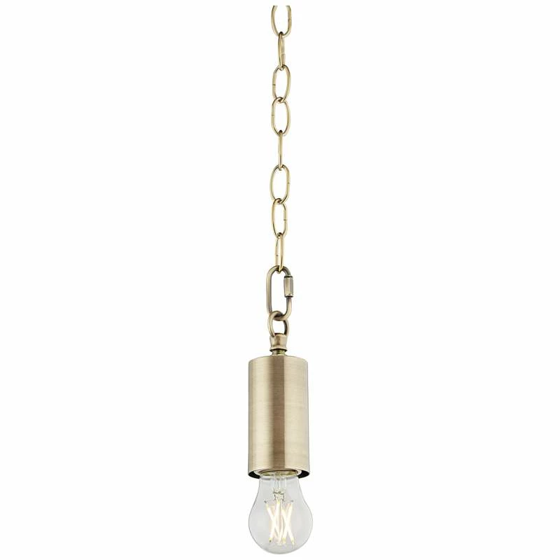 Antique Brass Plug-In Hanging Swag Chandelier With Clear A15 LED Bulb 9 Antique Brass Plug-In Hanging Swag Chandelier With Clear A15 LED Bulb - Image 7