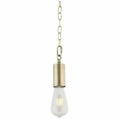 Antique Brass Plug-In Hanging Swag Chandelier With Edison Style LED Bulb -Lighting Sales Shop antique brass plug in hanging swag chandelier with edison style led bulb 85a68views6