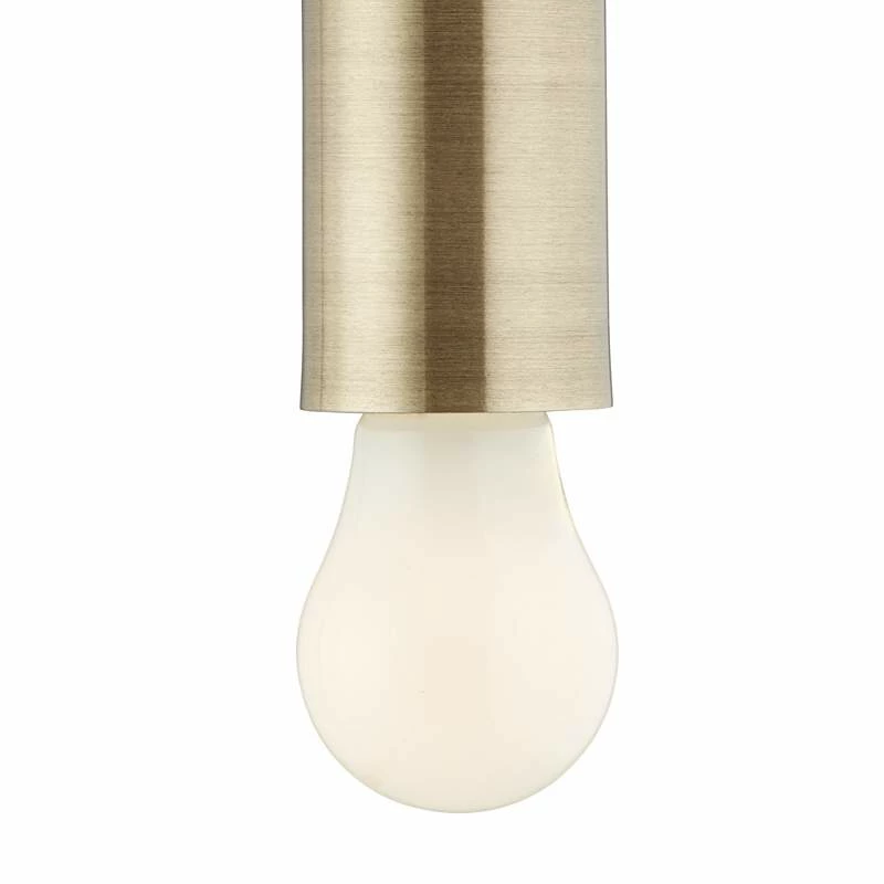 Antique Brass Plug-In Hanging Swag Chandelier With Frosted A19 LED Bulb 4 Antique Brass Plug-In Hanging Swag Chandelier With Frosted A19 LED Bulb - Image 2