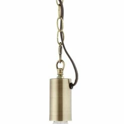 Antique Brass Plug-In Hanging Swag Chandelier With Frosted A19 LED Bulb 11 Antique Brass Plug-In Hanging Swag Chandelier With Frosted A19 LED Bulb -Lighting Sales Shop antique brass plug in hanging swag chandelier with frosted a19 led bulb 85a67views2