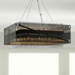 Troy Apollo 34 1/2"W Dark Bronze And Polished Chrome Chandelier
