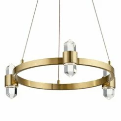 Arabella 20 1/2"W Champagne Gold 6-Light LED Crystal Pendant -Lighting Sales Shop arabella 20 and one half inchw champagne gold 6 light led crystal pendant 75a22views1