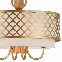 Arabesque 18" Wide Soft Gold Drum Pendant With Downlight 7 Arabesque 18" Wide Soft Gold Drum Pendant With Downlight -Lighting Sales Shop arabesque 18 inch wide soft gold drum pendant with downlight 69m63views1