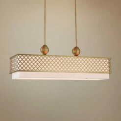 Arabesque 39 3/4"W Soft Gold Kitchen Island Light Pendant