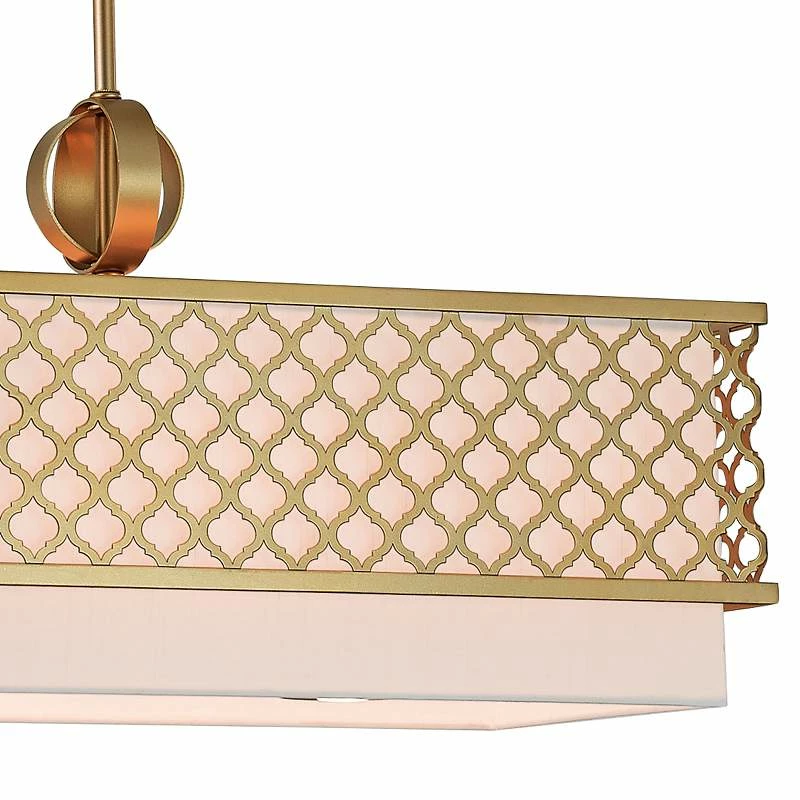 Arabesque 39 3/4"W Soft Gold Kitchen Island Light Pendant 5 Arabesque 39 3/4"W Soft Gold Kitchen Island Light Pendant - Image 3