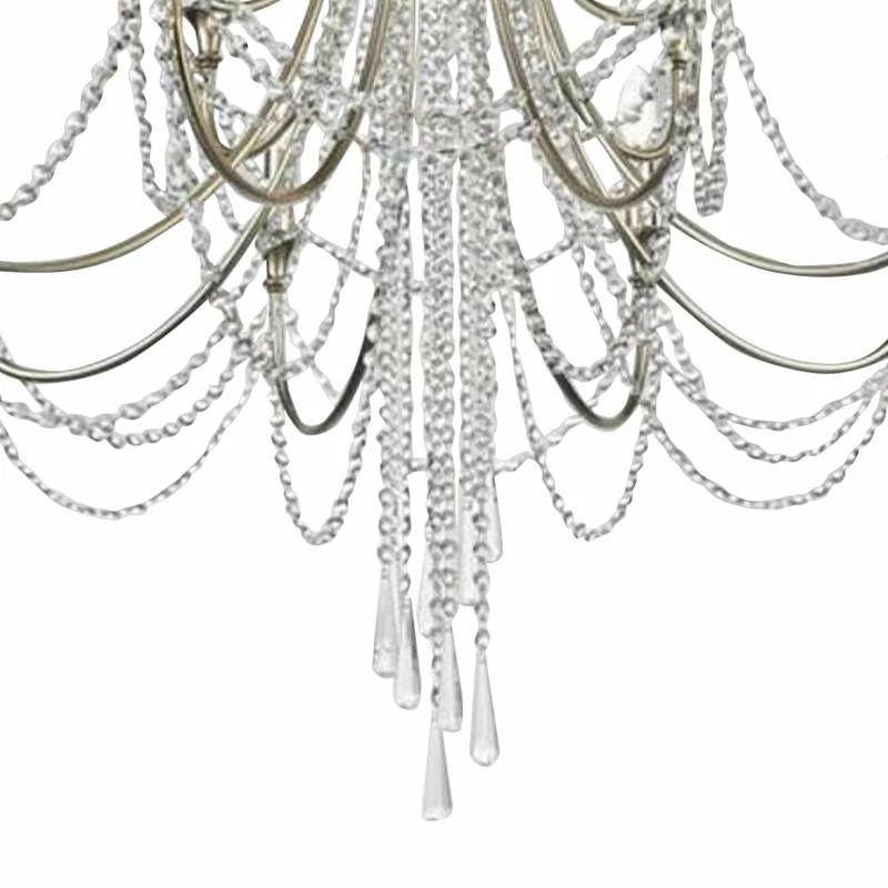 Arcadia 32 1/2" Wide 12-Light Antique Silver Chandelier 4 Arcadia 32 1/2" Wide 12-Light Antique Silver Chandelier - Image 2